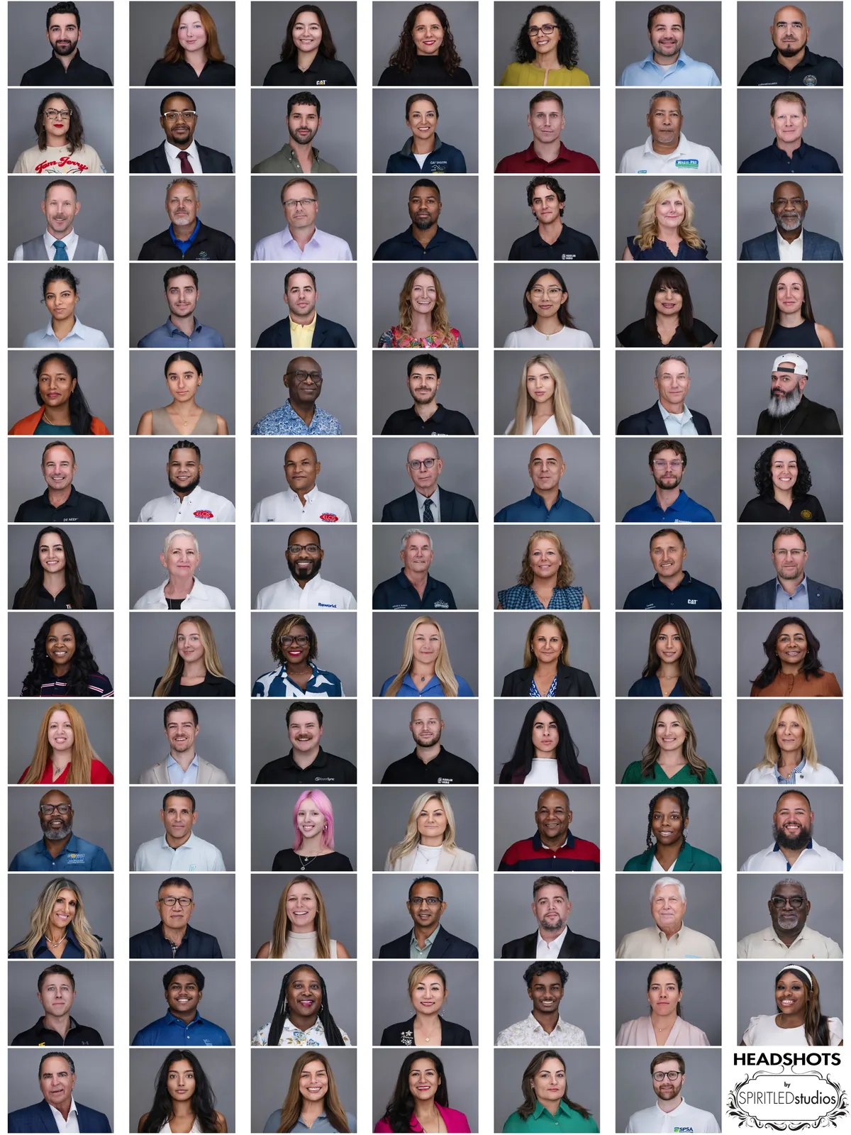 Collection of professional headshots created for attendees at an Orlando convention.